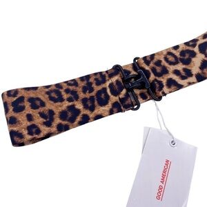 NEW Good American swim belt leopard